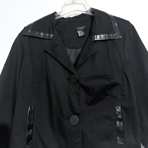 Sandro Sportswear Cotton Quarter Sleeve Crop Lightweight Evening Jacket - Picture 6 of 16